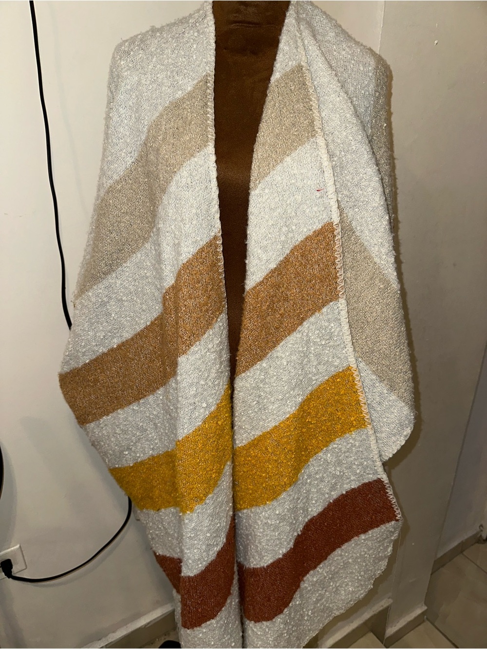 aerie Soft White Bouclé Knit Sweater